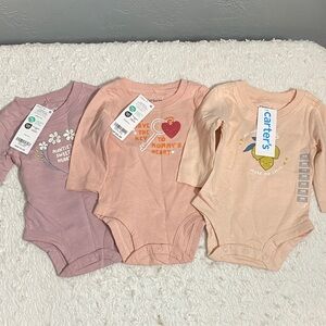 Carter's New Born Baby Bodysuit Bundle NWT-